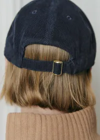 Casquette velours côtelé - Marine — view 3