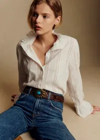 Ceinture Carla - Chocolat Lisse Tressé — view 4