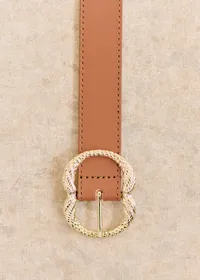 Ceinture Fine Artemis - Cuir Naturel Héritage — view 2