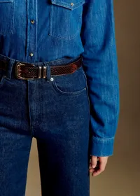 Ceinture Oria - Marron Python — view 2