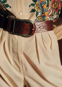 Ceinture Suzie - Chocolat Lisse Héritage — view 3