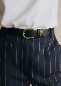 Ceinture Taylor - Noir Lisse Héritage — view 2