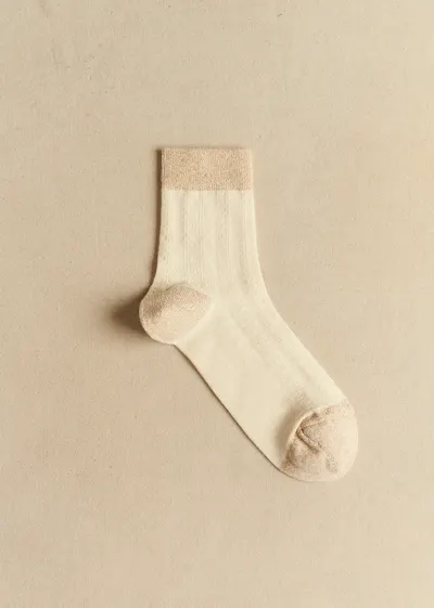 Chaussettes Bianca - Doré Écru