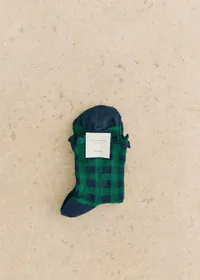 Chaussettes Carreaux - Marine / Bleu canard — view 2