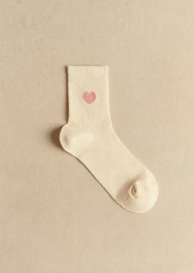 Chaussettes Coeur - Blush