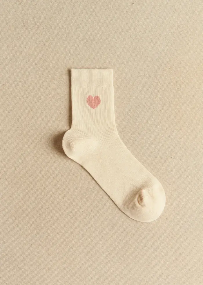 Chaussettes Coeur - Blush