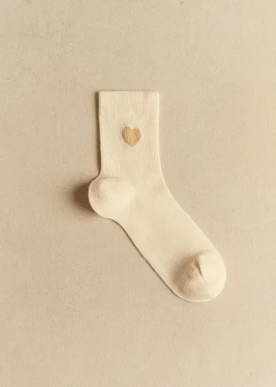 Chaussettes Coeur - Doré