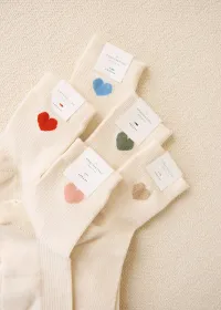 Chaussettes Coeur - Doré — view 2