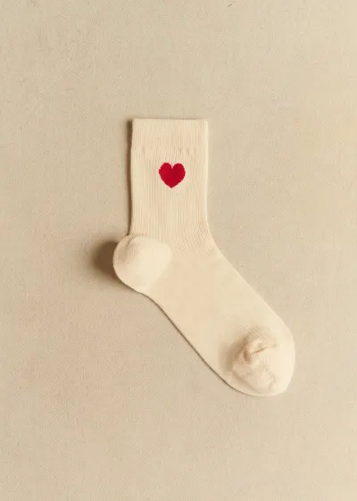Chaussettes Coeur - Rouge