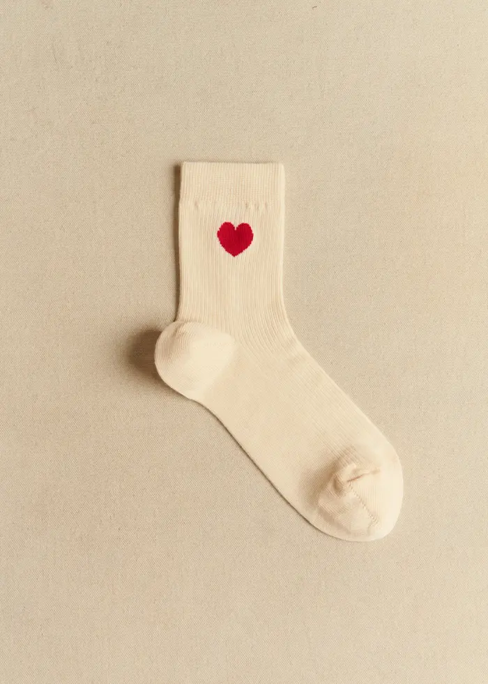 Chaussettes Coeur - Rouge