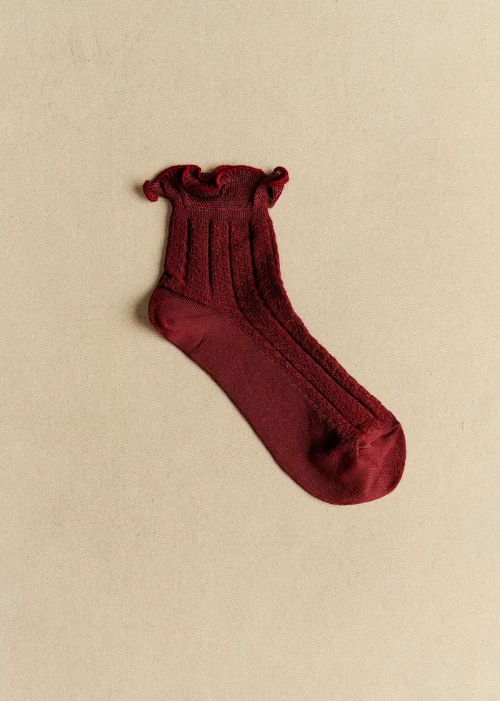 Chaussettes Deva - Bordeaux