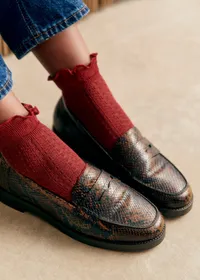 Chaussettes Deva - Bordeaux — view 2