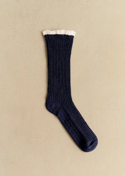 Chaussettes Elena Haute - Bleu Marine