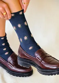 Chaussettes Julia - Bleu Marine — view 2