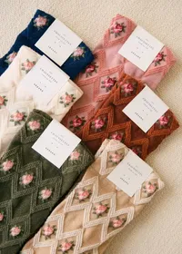 Chaussettes Julia - Bleu Marine — view 3