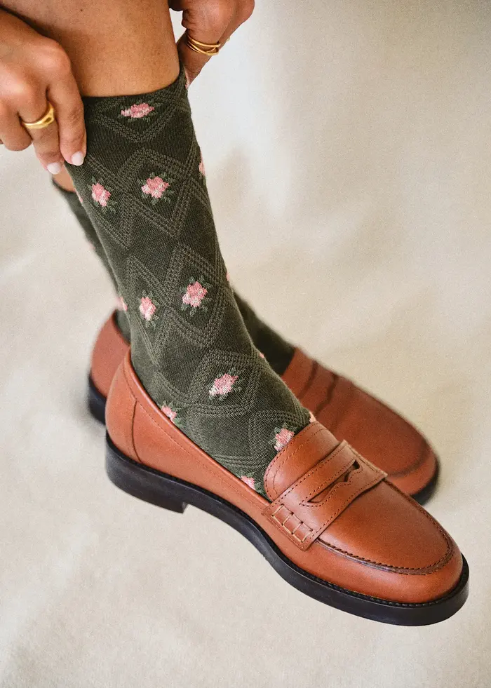 Chaussettes Julia - Olive