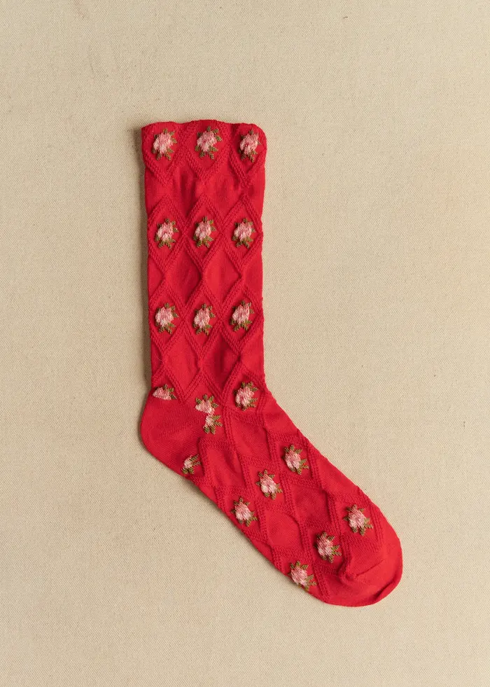 Chaussettes Julia - Rouge Vif