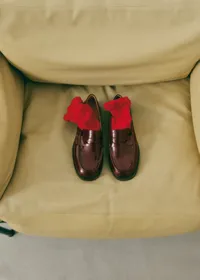 Chaussettes Léane - Rouge Vif — view 2