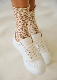 Chaussettes léopard - Léopard Crème — view 4