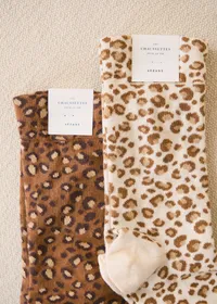 Chaussettes léopard - Léopard Marron — view 3