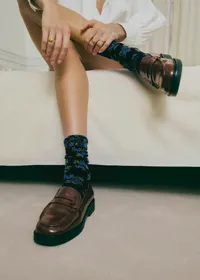 Chaussettes Lio - Fleurs Bleues — view 3
