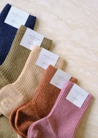 Chaussettes Lurex - Brun — view 2