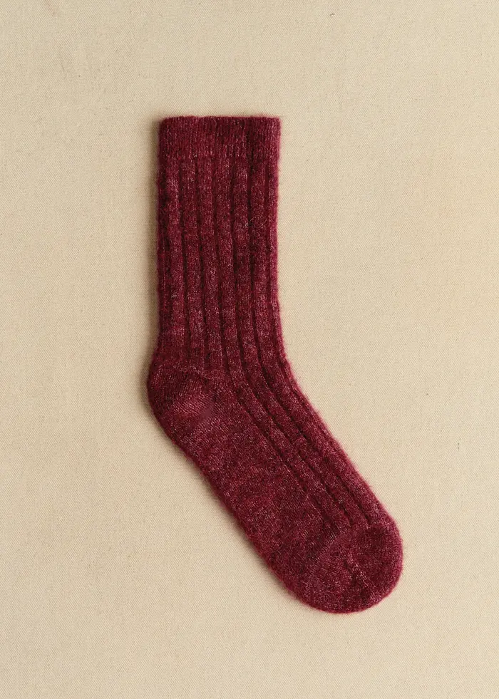 Chaussettes Mina - Grenat