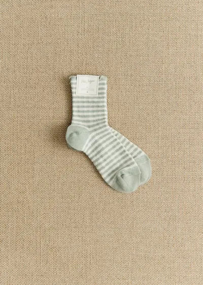 Chaussettes Vichy - Bleu Celadon