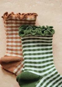 Chaussettes Vichy - Vichy Marron Ecru — view 3
