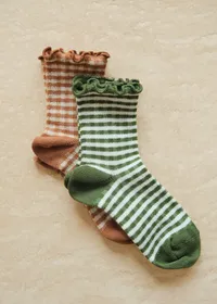 Chaussettes Vichy - Vichy Vert — view 2