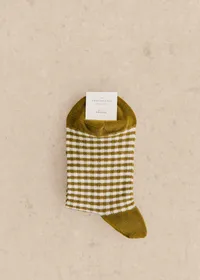 Chaussettes Vichy - Olive — view 2