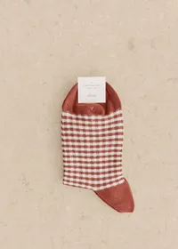 Chaussettes Vichy - Tomette — view 2