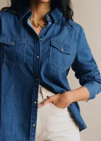 Chemise Alba - Bleu Denim — view 3