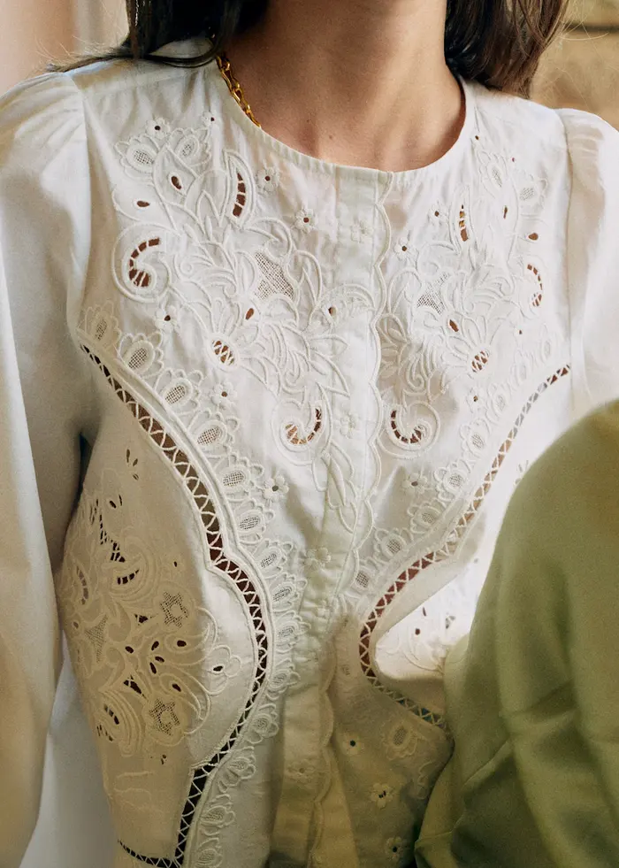 Chemise Alycia - Broderie Placée Ecru