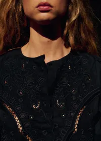 Chemise Alycia - Broderie Placée Noire — view 3