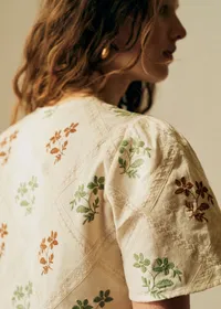 Chemise Amade - Broderie Contrastée Herbier Losange — view 2