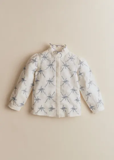Chemise Ambre - Broderies Bouquets Bleus