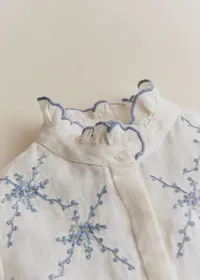 Chemise Ambre - Broderies Bouquets Bleus — view 3