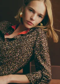 Chemise Annie - Imprimé Winter Leopard Camel — view 2