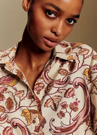 Chemise Annie - Sézane x Antoinette Poisson - Imprimé Oiseaux Roses — view 3