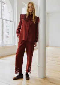 Chemise Astrid - Sézane x SEA NY - Broderie Unie Bordeaux — view 2