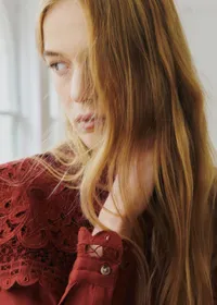 Chemise Astrid - Sézane x SEA NY - Broderie Unie Bordeaux — view 3