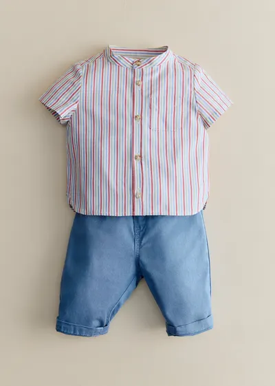 Chemise Benicio - Rayure Rouge Bleu Jaune