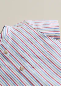 Chemise Benicio - Rayure Rouge Bleu Jaune — view 3