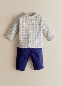 Chemise Benny - Carreaux Gris Doux — view 4