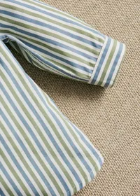 Chemise Benny - Rayure Kaki / Bleu — view 3