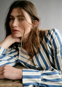 Chemise Celeste - Rayures Maggie Bleu - Création Solidaire — view 3
