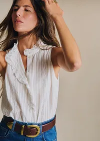 Chemise Celinda - Broderie Unie Ecru — view 3