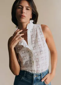 Chemise Celinda - Guipure Unie Ecru — view 2