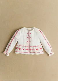Chemise Charlina - Blanc / Broderie Rouge — view 2